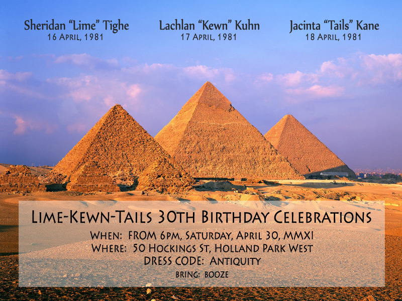 Shez-Kewn-Tails 30th Birthday Celebrations